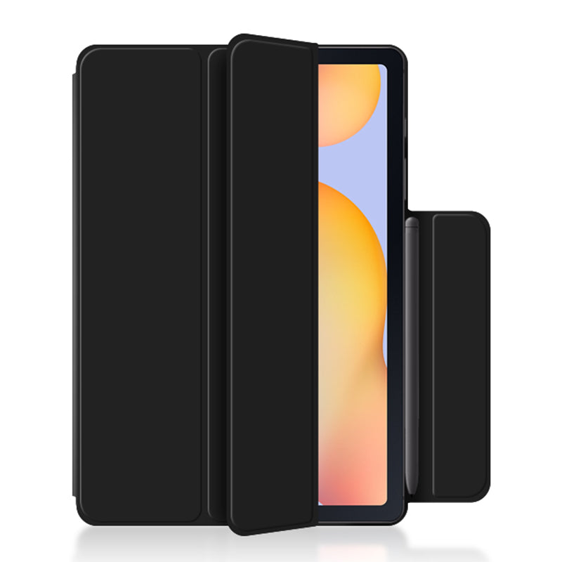Tri-fold Stand Cover for Samsung Galaxy Tab S6 Lite / Tab S6 Lite (2022) , PU Leather Magnetic Smart Tablet Case - Black Tri-fold Stand Cover for Samsung Galaxy Tab S6 Lite / Tab S6 Lite (2022) , PU Leather Magnetic Smart Tablet Case - Black